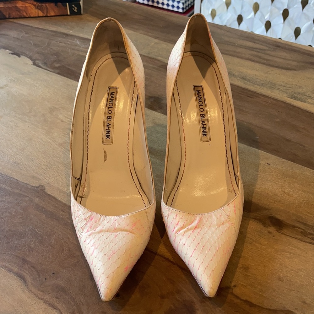 Manolo Blahnik Bb Python Pumps - image 4